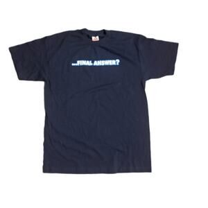 1999 y2k Jesus navy blue 'Final Answer' tee (large)